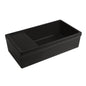 Farmhaus Fireclay Quatro Alcove Large Reversible Sink with Integral Drainboard and Decorative 2 ½" Lip on Both Sides