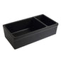 Farmhaus Fireclay Quatro Alcove Large Reversible Sink and Small Bowl with Decorative 2 ½" Lip on Both Sides