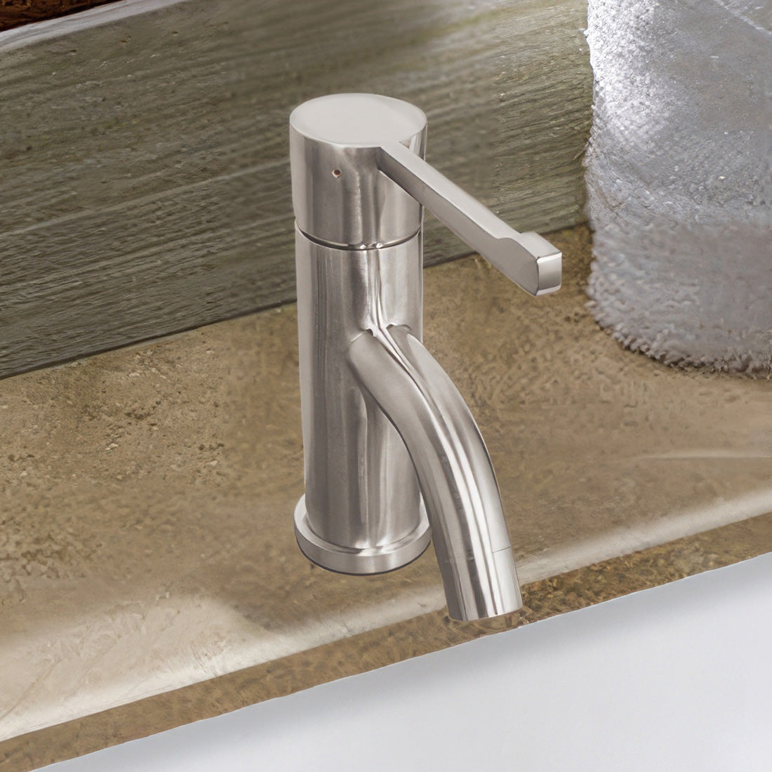 Waterhaus Solid Stainless Steel, single hole, extended single lever lavatory faucet