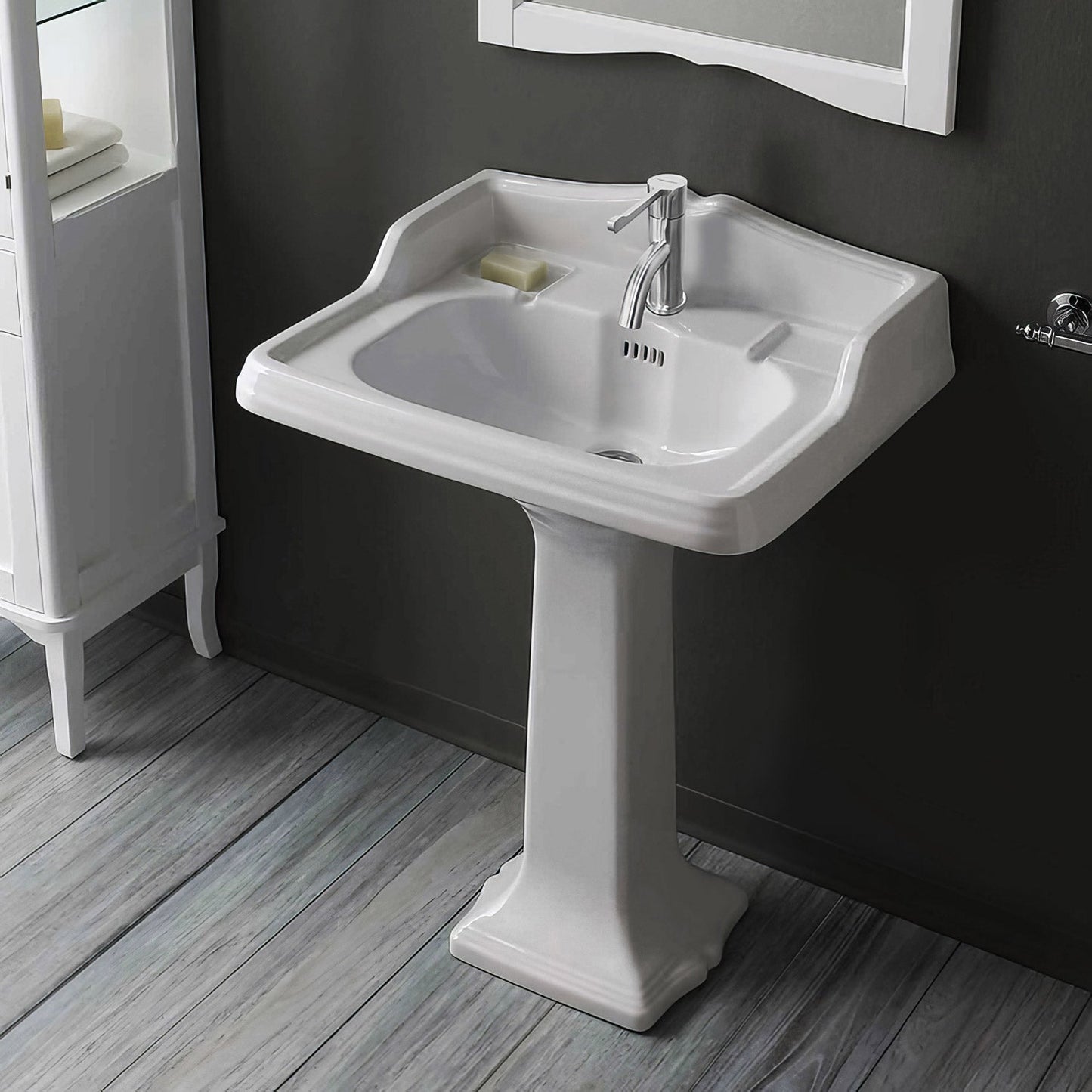Waterhaus Solid Stainless Steel, single hole, extended single lever lavatory faucet