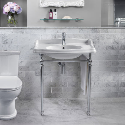 Waterhaus Solid Stainless Steel, single hole, extended single lever lavatory faucet