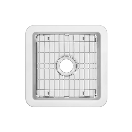 Whitehaus Collection Undermount/Drop-in Fireclay Kitchen Sinks, Stainless Steel Grid Included