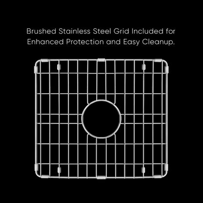 Whitehaus Collection Undermount/Drop-in Fireclay Kitchen Sinks, Stainless Steel Grid Included
