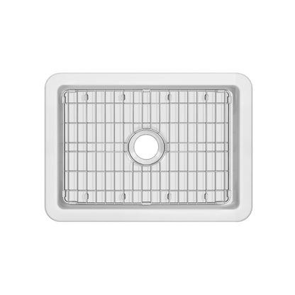 Whitehaus Collection Undermount/Drop-in Fireclay Kitchen Sinks, Stainless Steel Grid Included