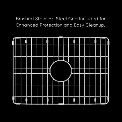Whitehaus Collection Undermount/Drop-in Fireclay Kitchen Sinks, Stainless Steel Grid Included