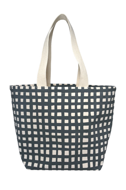 Grid Wide Tote