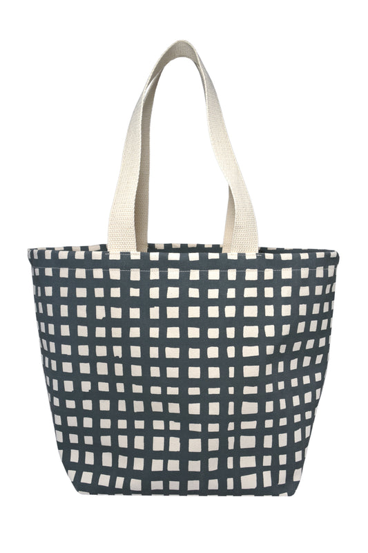 Grid Wide Tote