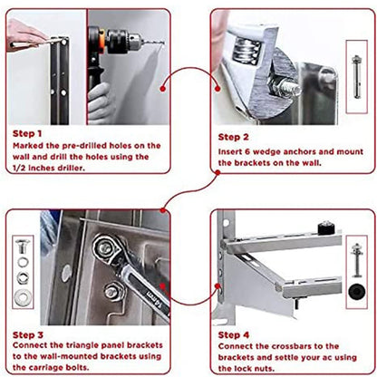 Wall Mounted Aluminum Bracket for Mini Spilt AC