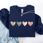 Watercolor Hearts, Valentine's Day, Love, Classic, Minimalist Sweatshirt