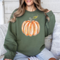 Watercolor Pumpkin, Halloween, Autumn, Fall Sweatshirt