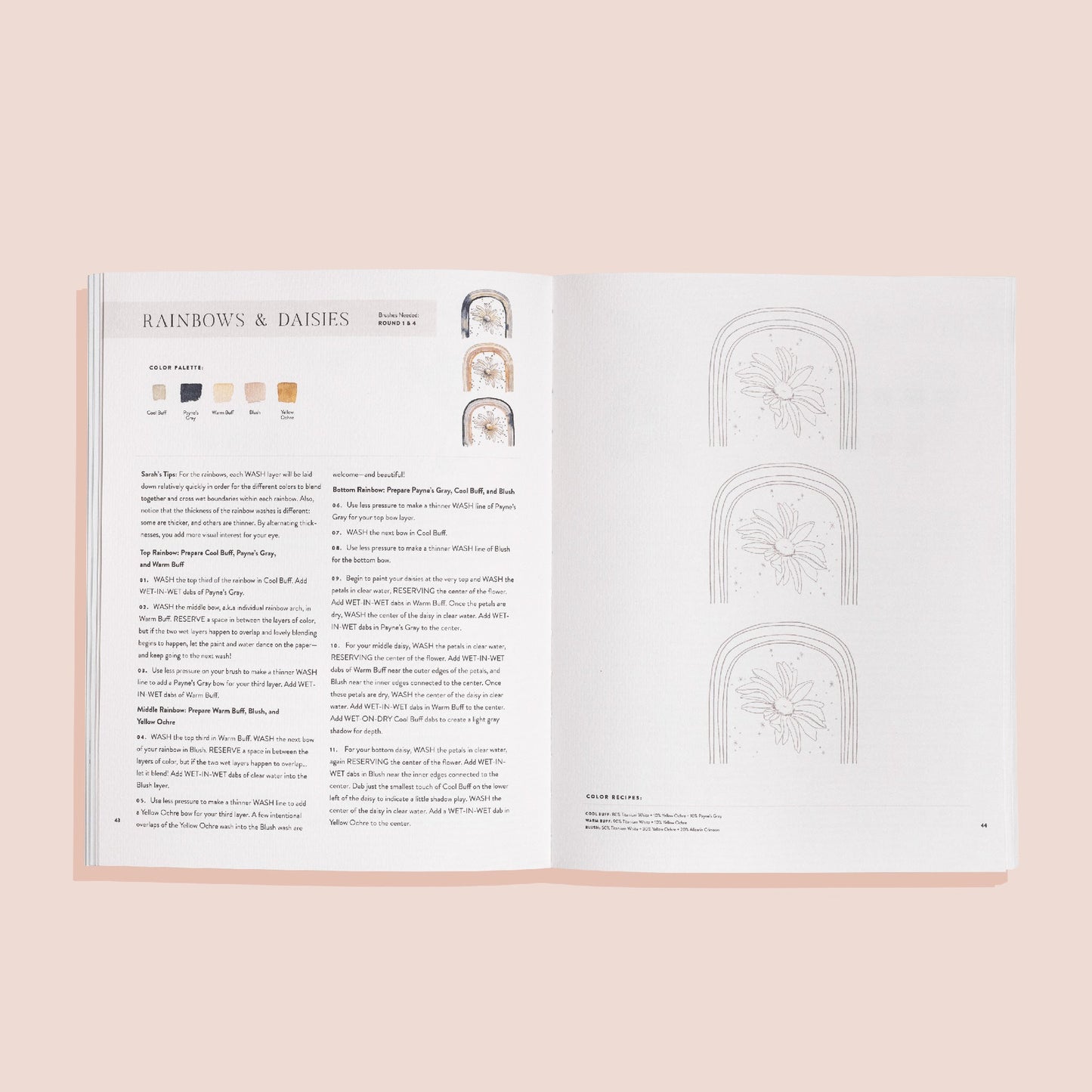 Watercolor Workbook: Flowers, Feathers, and Animal Friends