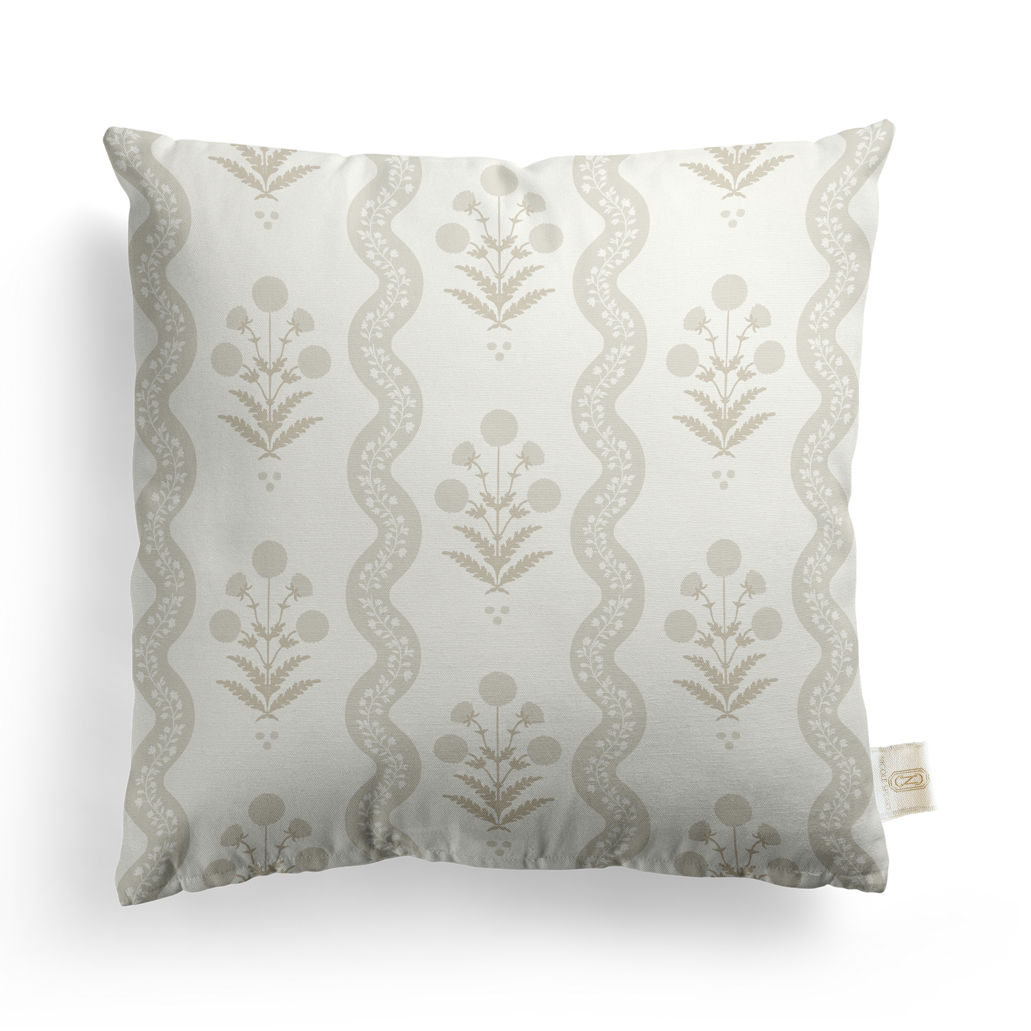 Wavy Floral Pillow Cover | Featuring Preppy Colorway