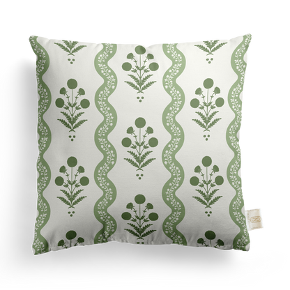 Wavy Floral Pillow Cover | Featuring Navy Haven Colorway
