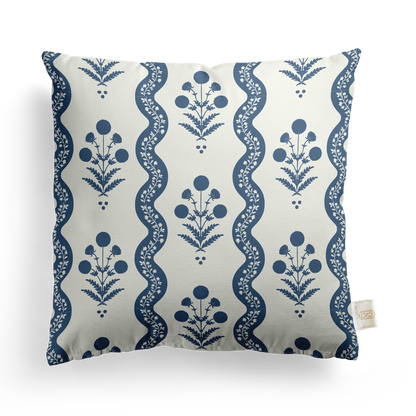 Wavy Floral Pillow Cover | Featuring Preppy Colorway