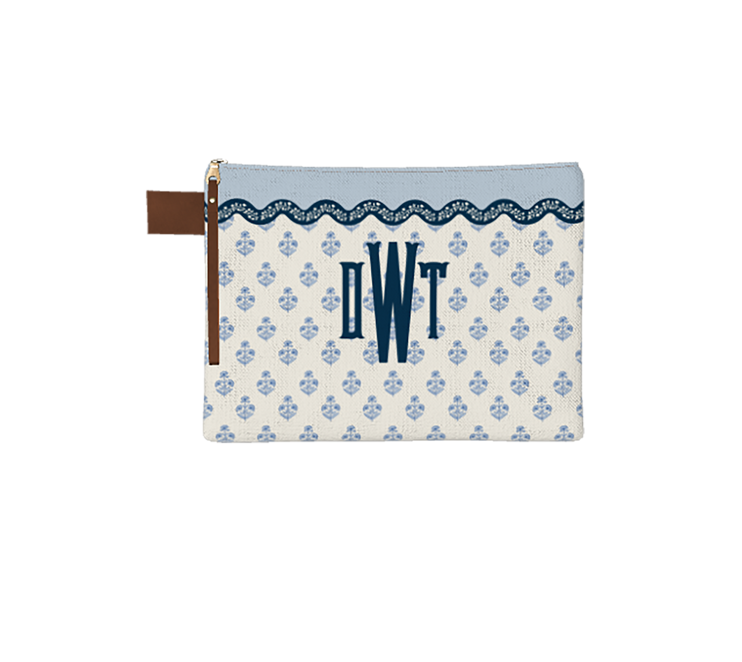 Wavy Floral Pouch