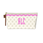 Wavy Block Print Cosmetic Bag