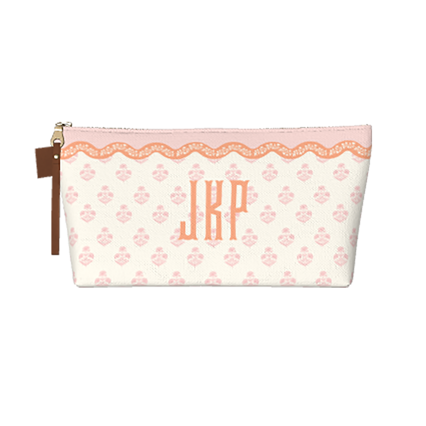 Wavy Block Print Cosmetic Bag