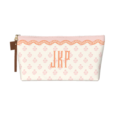 Wavy Block Print Cosmetic Bag