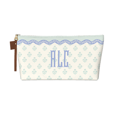 Wavy Block Print Cosmetic Bag