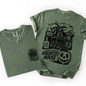 We Dare You To Visit The Haunted House, Spooky, Halloween, Pumpkin, Comfort Colors T-Shirt