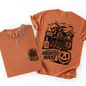 We Dare You To Visit The Haunted House, Spooky, Halloween, Pumpkin, Comfort Colors T-Shirt