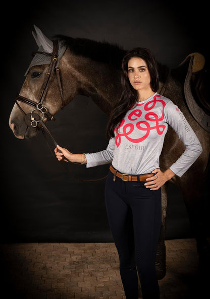 SALE  Espoir Hot Pink On Grey T-Shirt