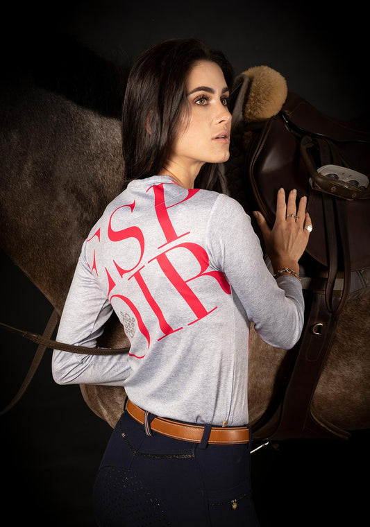 SALE  Espoir Hot Pink On Grey T-Shirt