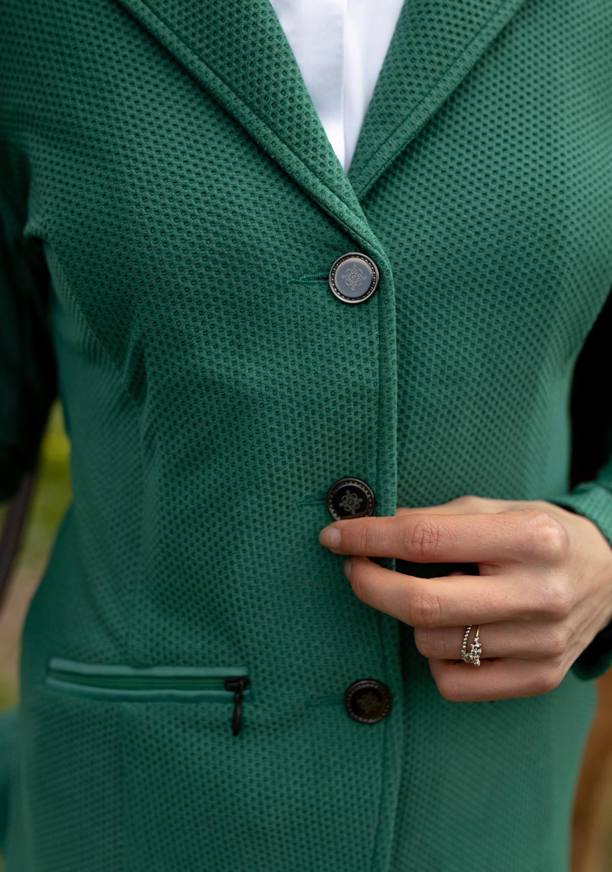 Kelly Green Mesh Show Jacket