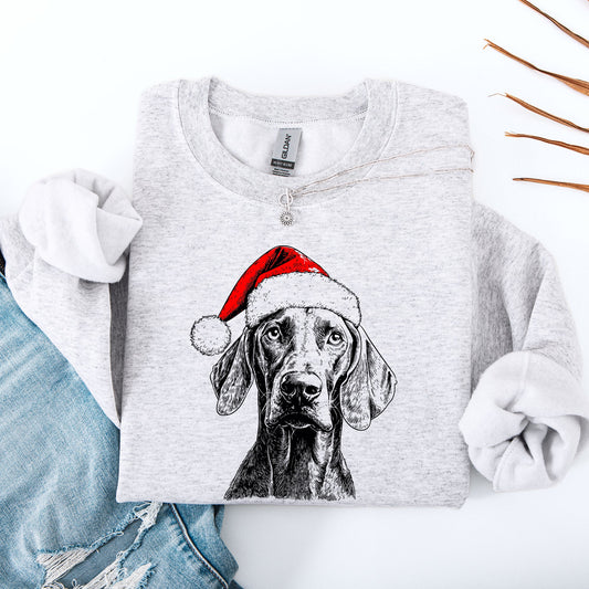 Weimaraner, Santa, Dog, Christmas, Dog Lover, Pet Sweatshirt