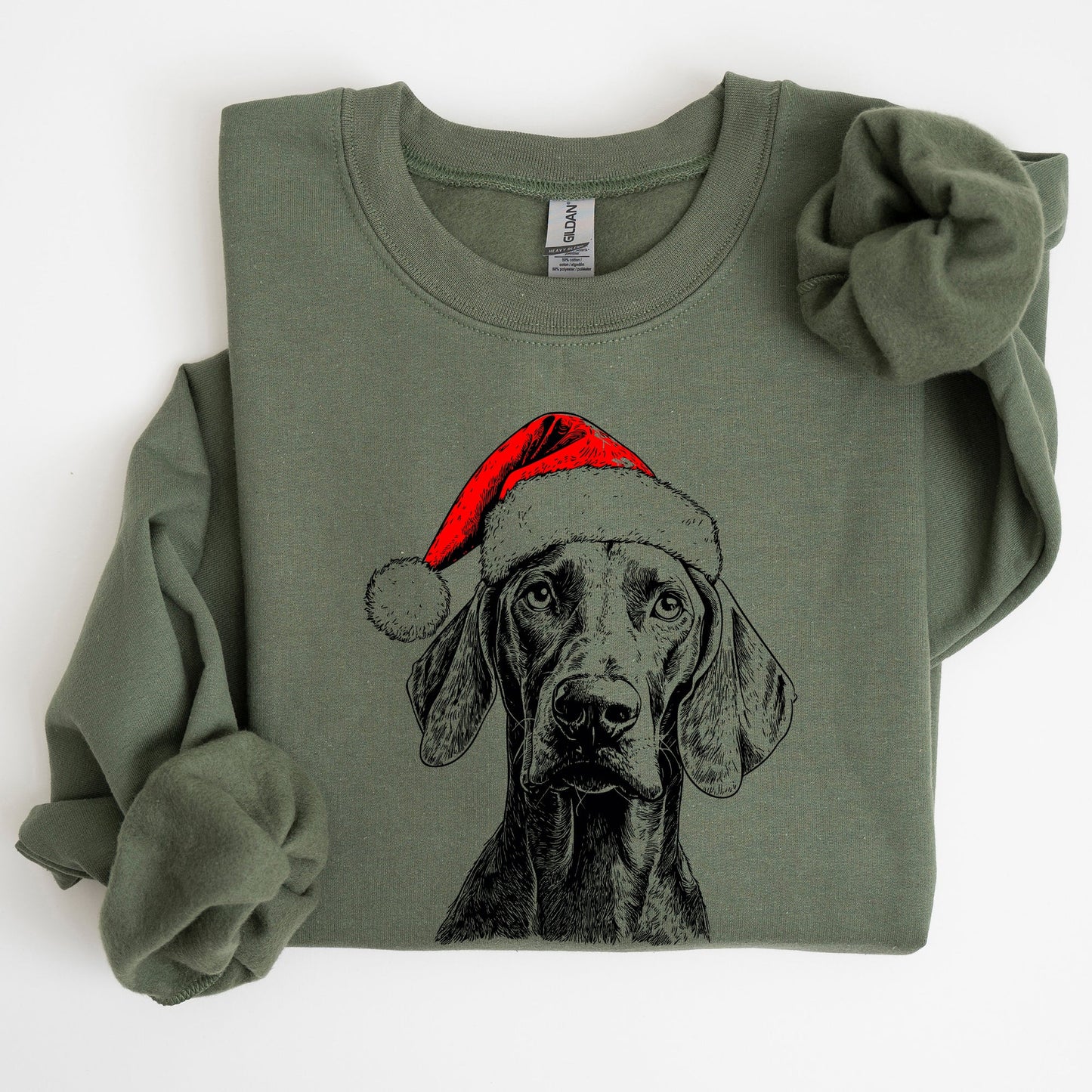 Weimaraner, Santa, Dog, Christmas, Dog Lover, Pet Sweatshirt