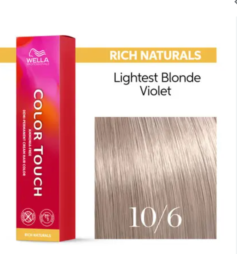 Wella Koleston Perfect Permanent Creme Haircolor 1+1 10/6 Lightest Violet Blonde