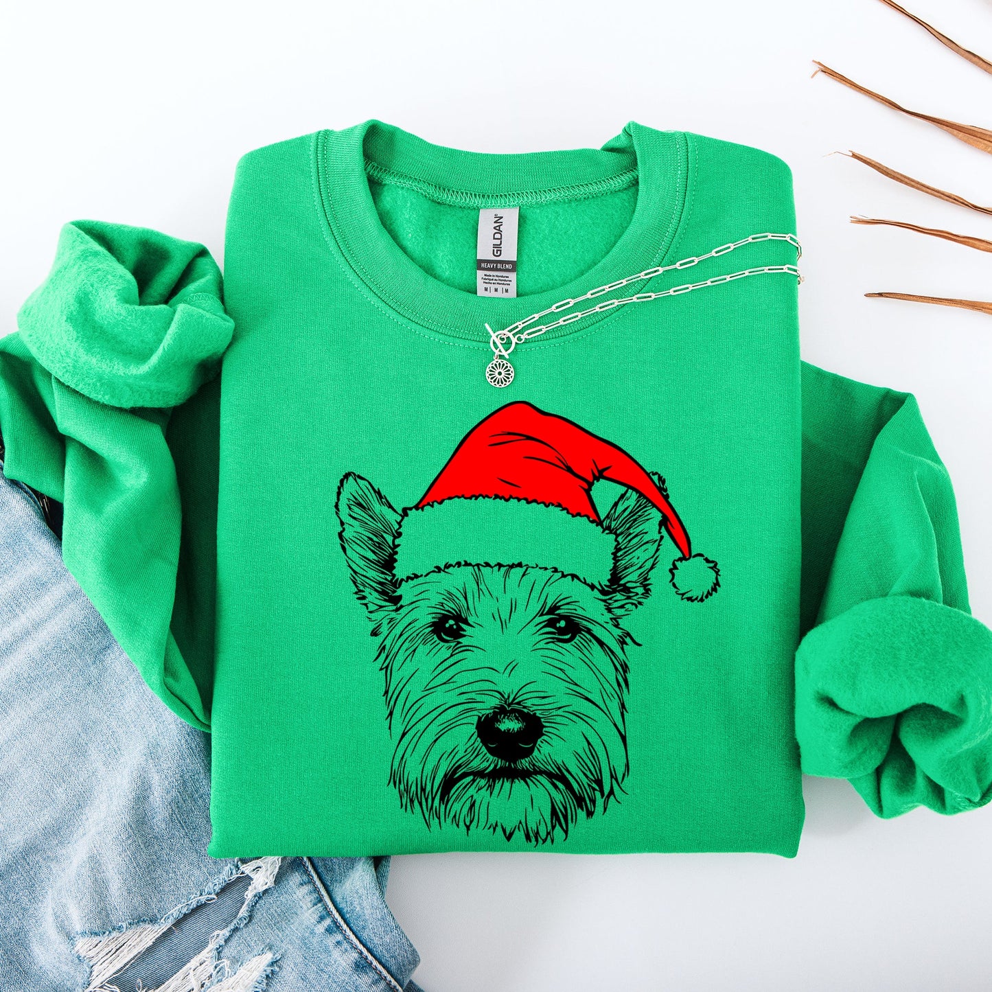 Westie, West Highland White Terrier, Santa, Dog, Christmas, Dog Lover, Pet Sweatshirt