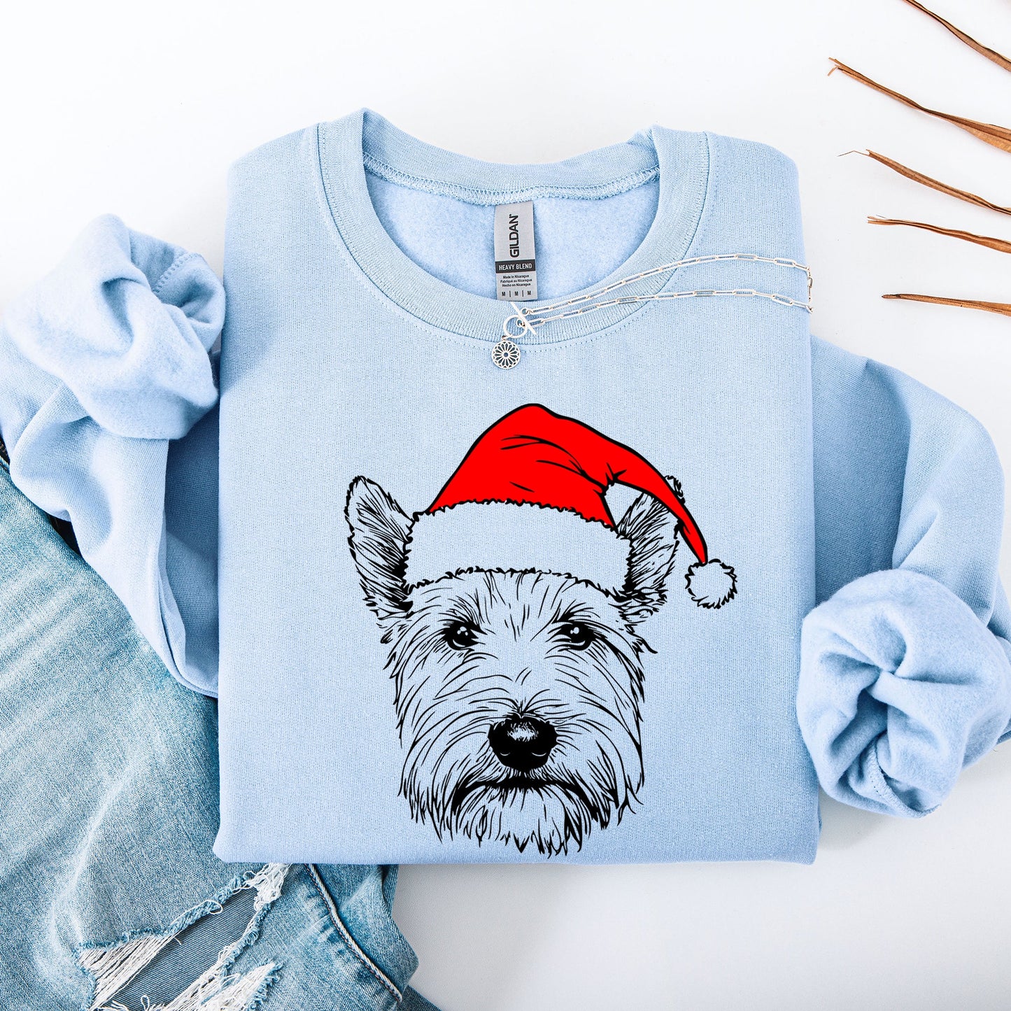 Westie, West Highland White Terrier, Santa, Dog, Christmas, Dog Lover, Pet Sweatshirt