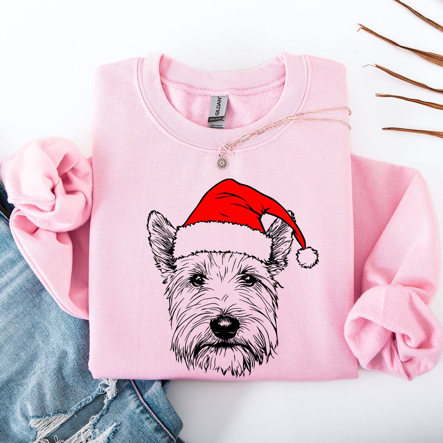 Westie, West Highland White Terrier, Santa, Dog, Christmas, Dog Lover, Pet Sweatshirt