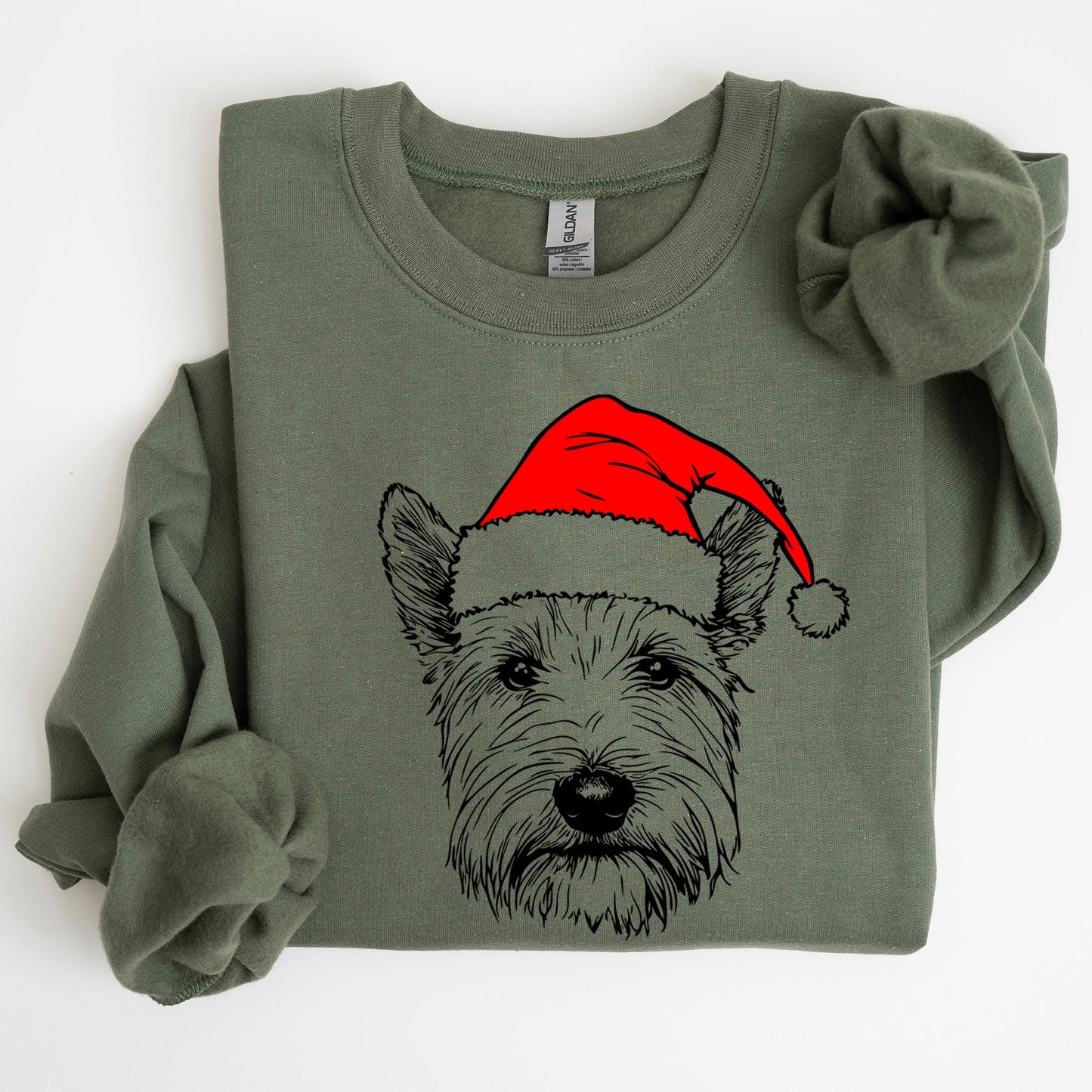Westie, West Highland White Terrier, Santa, Dog, Christmas, Dog Lover, Pet Sweatshirt
