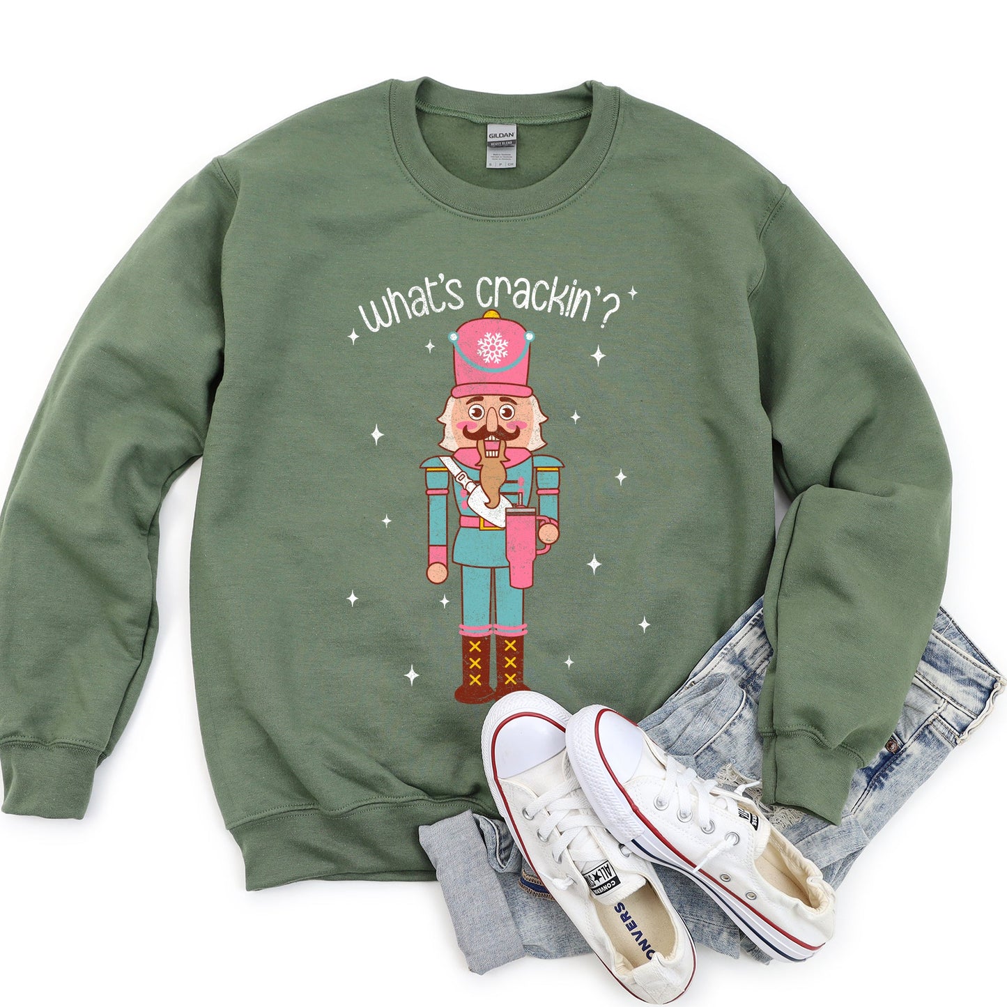 What's Crackin, Nutcracker, Christmas Sweatshirt