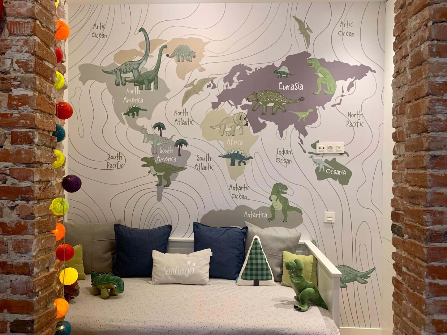 Dinosaur World Map | Kitchen + Metal