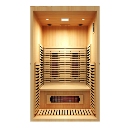 The Crown 2-Person Luxury Full Spectrum Infrared Sauna with Smart WiFi App Control