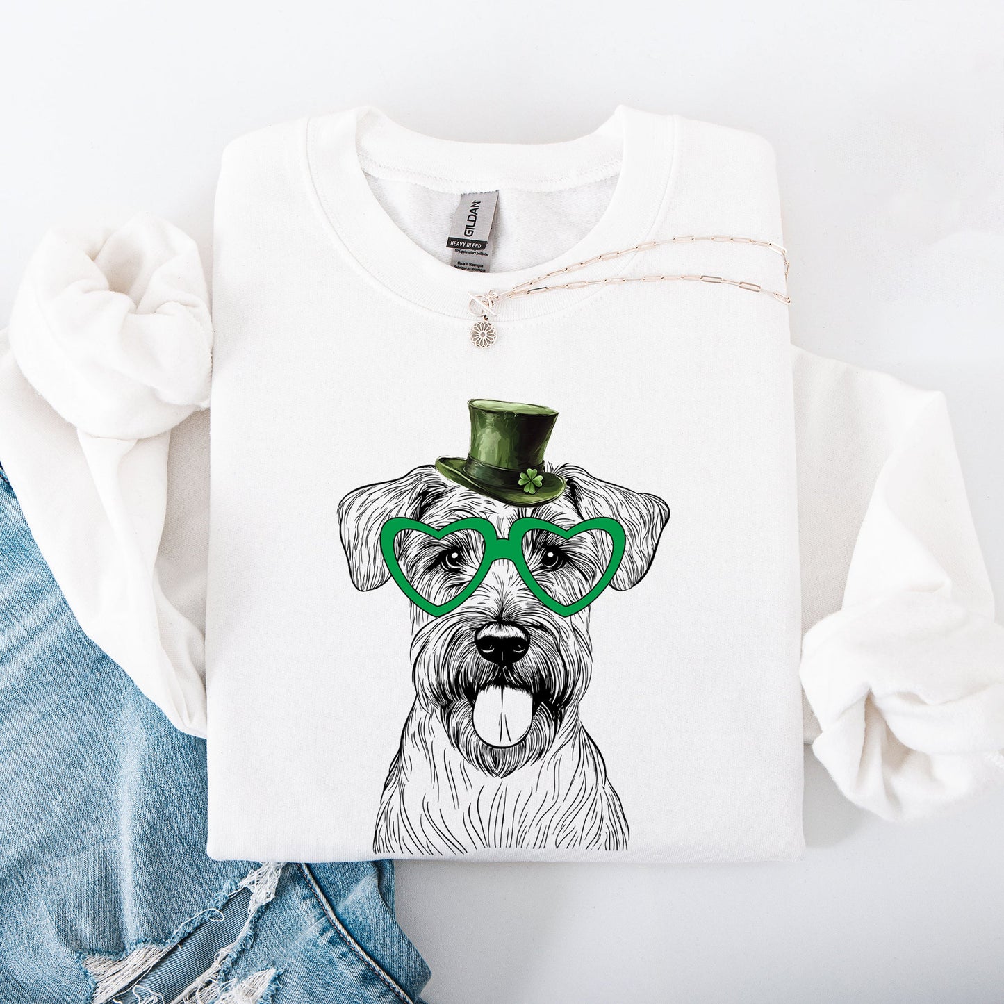 Wheaten Terrier, Adorable Dog, St Patrick's Day, Lucky, Irish Sweatshirt