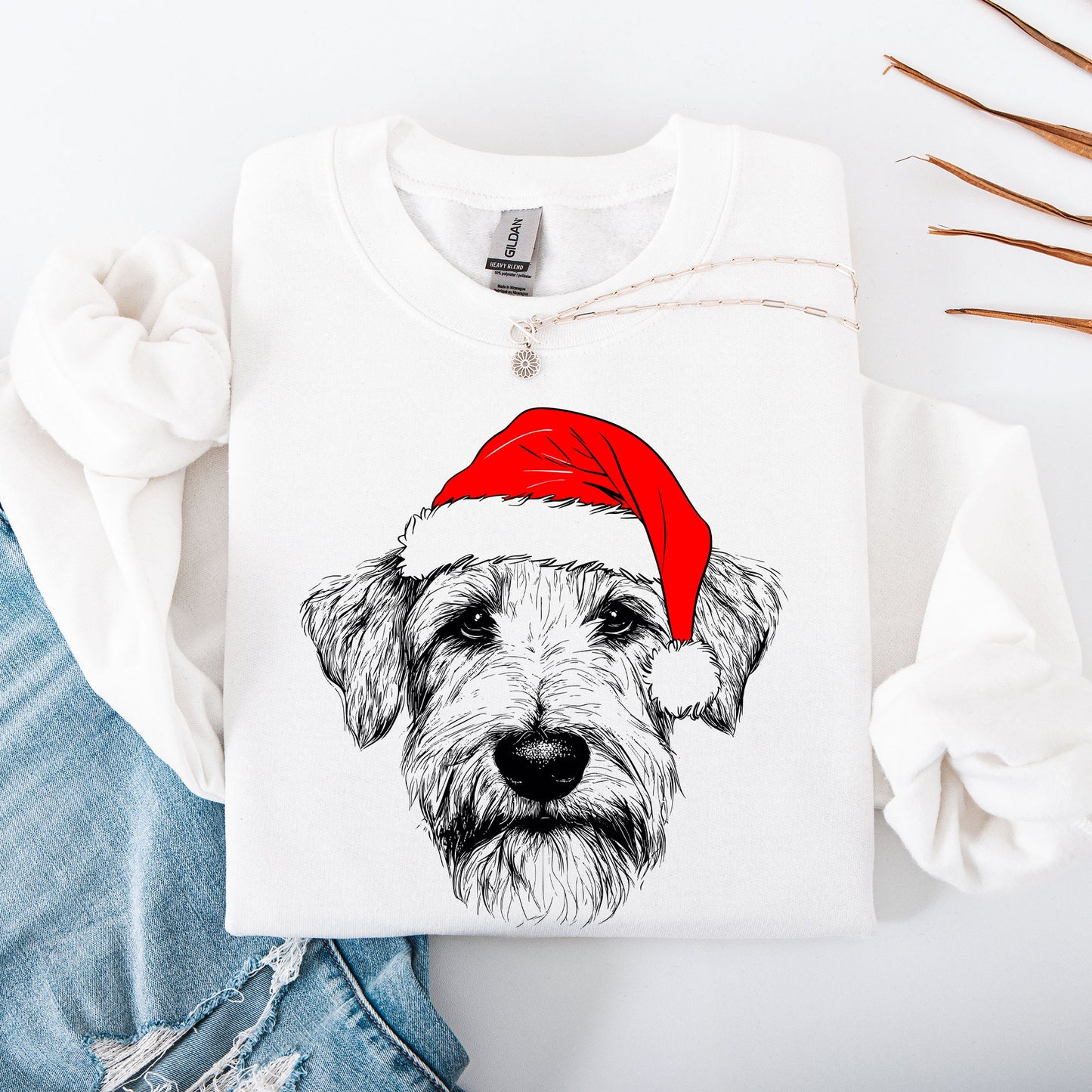 Wheaten Terrier, Santa, Dog, Christmas, Dog Lover, Pet Sweatshirt