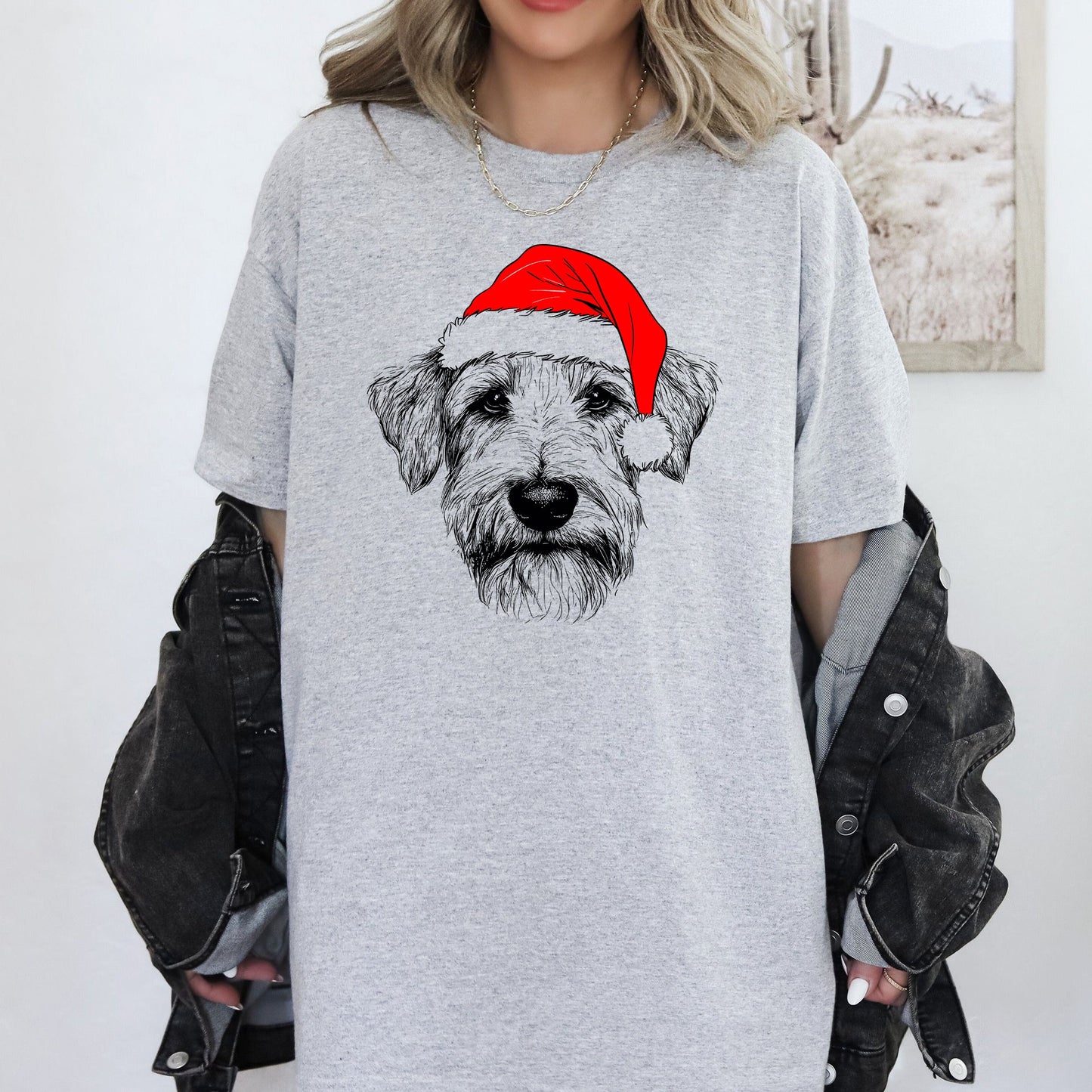 Wheaten Terrier, Santa, Dog, Christmas, Dog Lover, Pet T-Shirt Comfort Colors T-Shirt