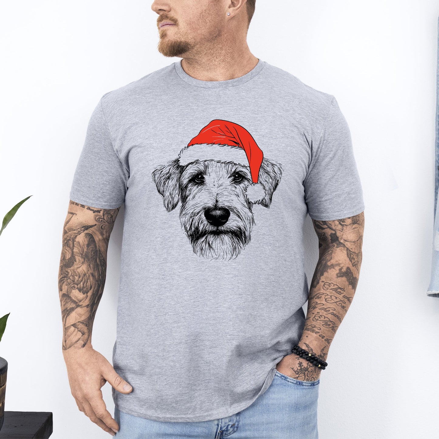 Wheaten Terrier, Santa, Dog, Christmas, Dog Lover, Pet T-Shirt Comfort Colors T-Shirt