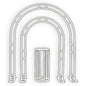 White Wedding Arch Backdrops & Pedestal Set