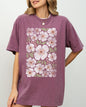 White Autumn Flowers, Botanical, Retro, Fall, Floral Shirt Comfort Colors T-Shirt