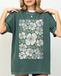 White Autumn Flowers, Botanical, Retro, Fall, Floral Shirt Comfort Colors T-Shirt