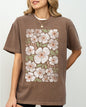 White Autumn Flowers, Botanical, Retro, Fall, Floral Shirt Comfort Colors T-Shirt