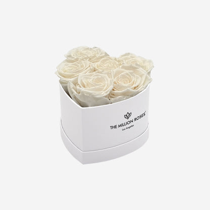 Baby Heart White Box | White Roses
