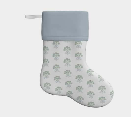 Blue and Green Floral Christmas Stocking | Chapple Chandler X Nicole Speake
