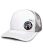 Snap Back Hat - White/Grey Camo Side Red White and Blue Logo