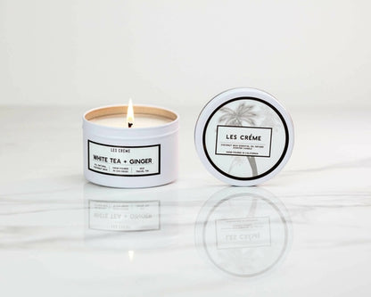 White Tea + Ginger Scent Coconut Wax Candle